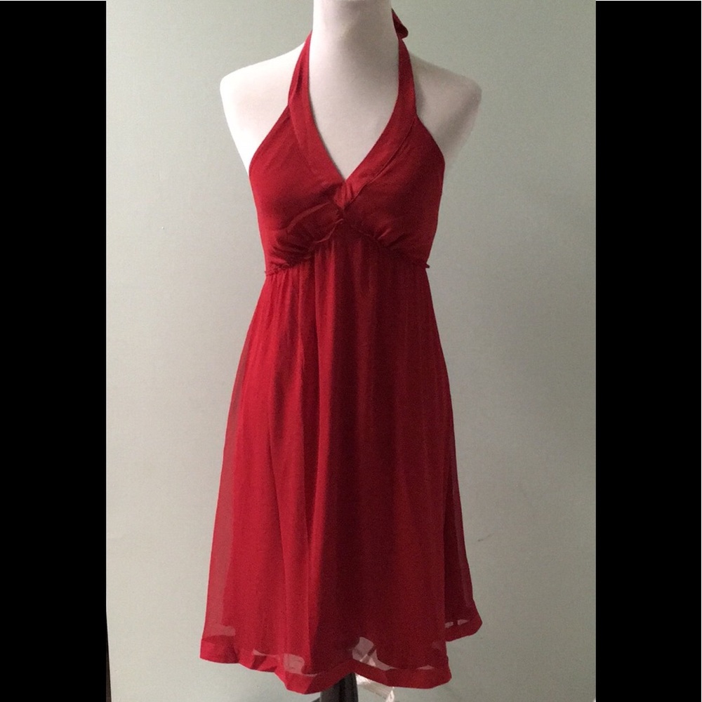 The Limited Red Halter Dress
